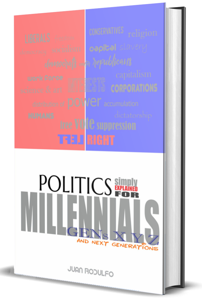 Politics simply explained For Millennials Gens XYZ and Future Generations by Juan Rodulfo Political Education