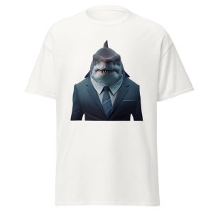 Shark in Suit T-shirt by Guaripete