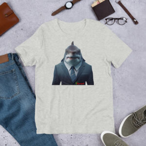 Shark Boss Tee, Unleash your inner boss with Guaripete’s Shark Tee—AI-inspired, unisex, pre-shrunk cotton streetwear built for bold minds and stylish entrepreneurs,