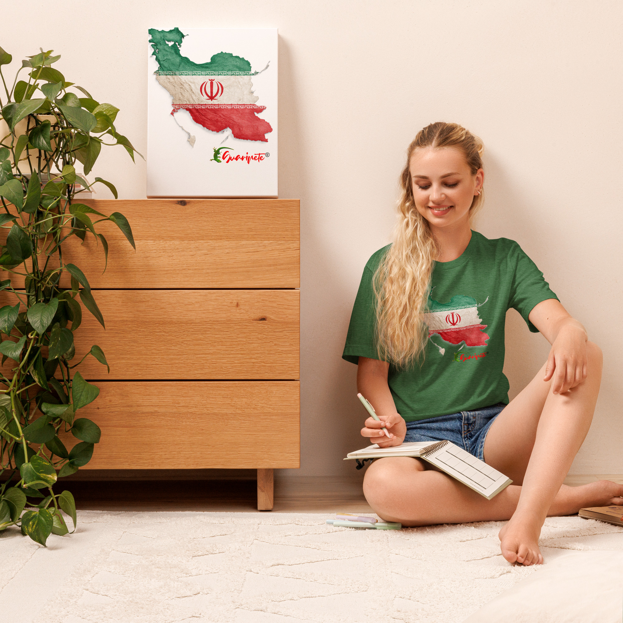 Iran Flag in Map Unisex t-shirt - Image 9