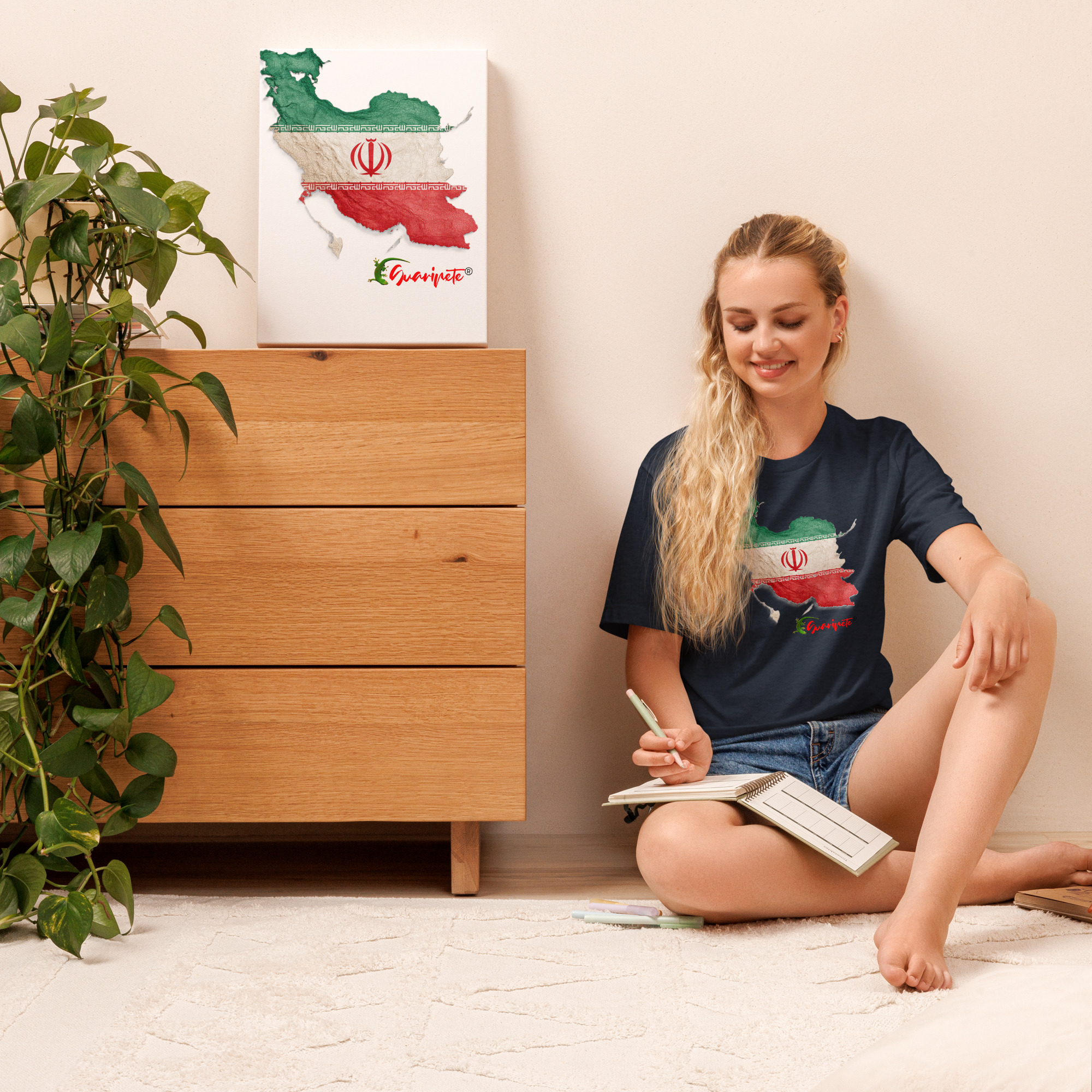 Iran Flag in Map Unisex t-shirt - Image 6