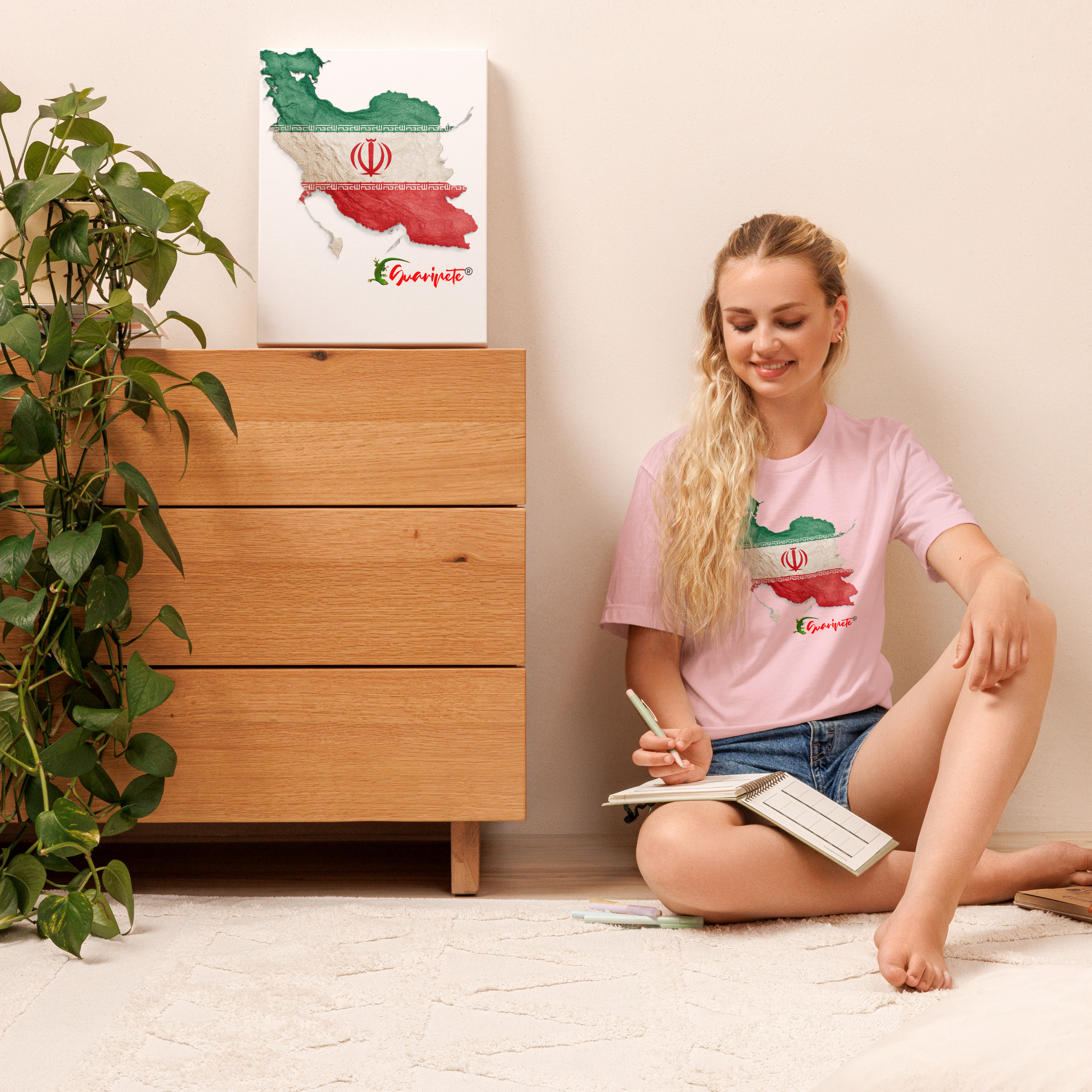 Iran Flag in Map Unisex t-shirt - Image 11