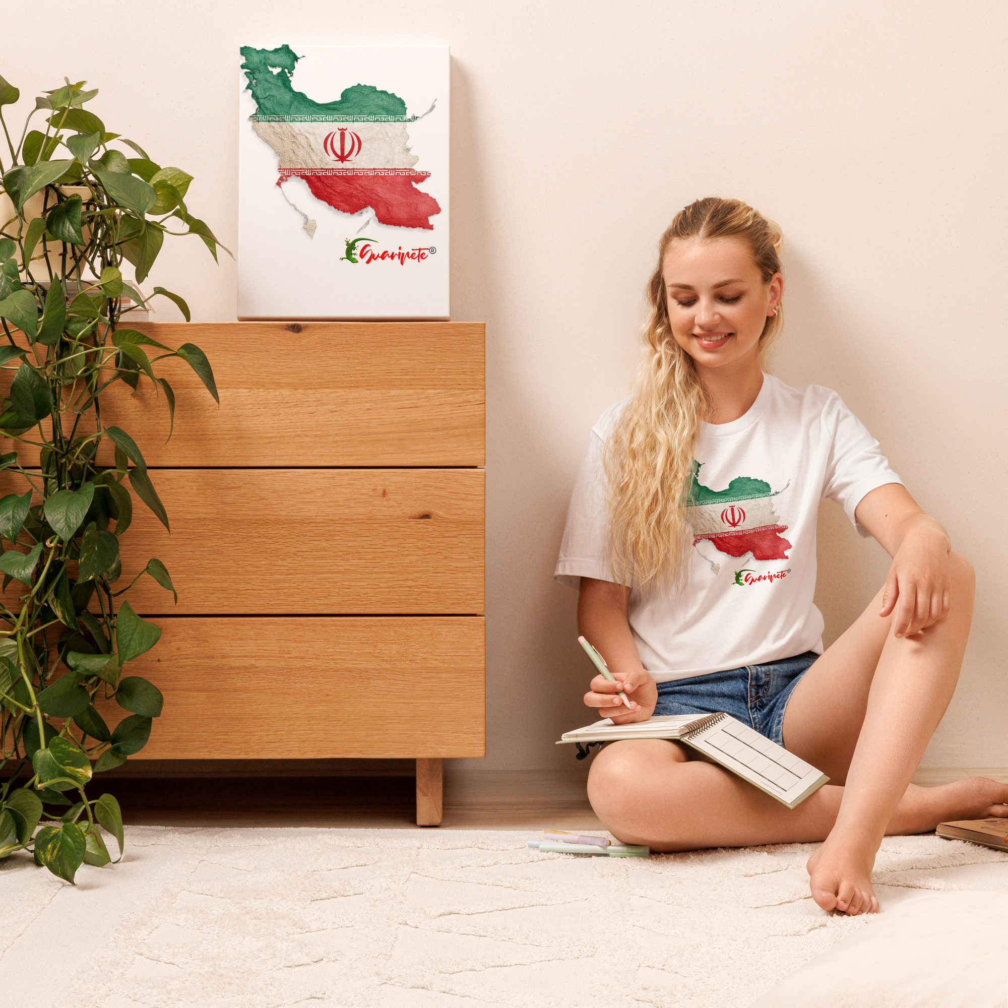 Iran Flag in Map Unisex t-shirt - Image 12