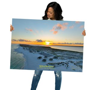 Pensacola Beach Sunset Aerial Wall Art – Modern Coastal Décor Statement Piece