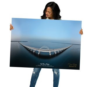 Gulf Breeze Bridge Aerial Photography | Majestic Modern Coastal & Large-Scale Wall Art Print