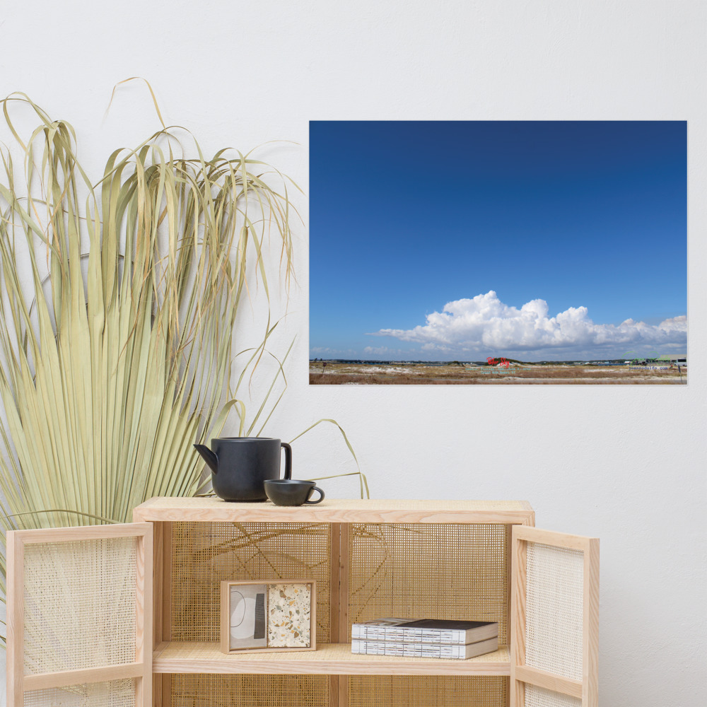 Blue Sky Destin | Minimalist Cloud Photography Wall Art and Calming Florida Landscape Print