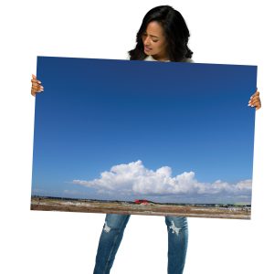 Blue Sky Destin | Minimalist Cloud Photography Wall Art and Calming Florida Landscape Print