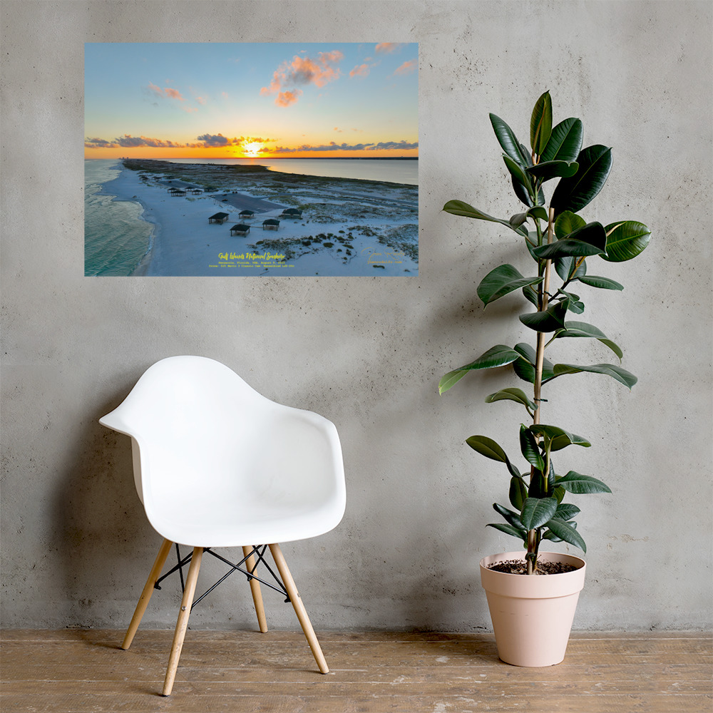 Pensacola Beach Sunset Aerial Wall Art – Modern Coastal Décor Statement Piece - Image 7