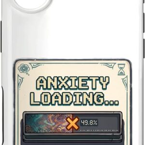 Guaripete Modern Slim Anxiety Loading Please Wait Funny Mental Health iPhone Case