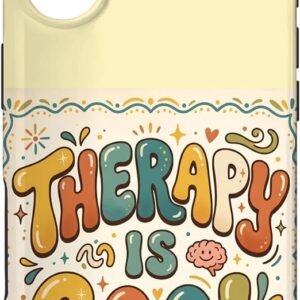 Guaripete Chic Shockproof Therapy Is Cool Funny Mental Health iPhone Case