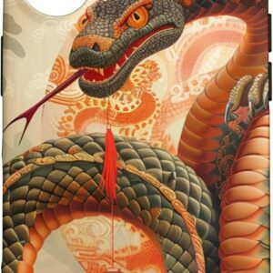 Guaripete Artistic Durable Year of Snake iPhone Case