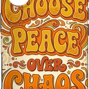 Guaripete Bold Defense Choose Peace Over Chaos Retro Mental Health iPhone Case
